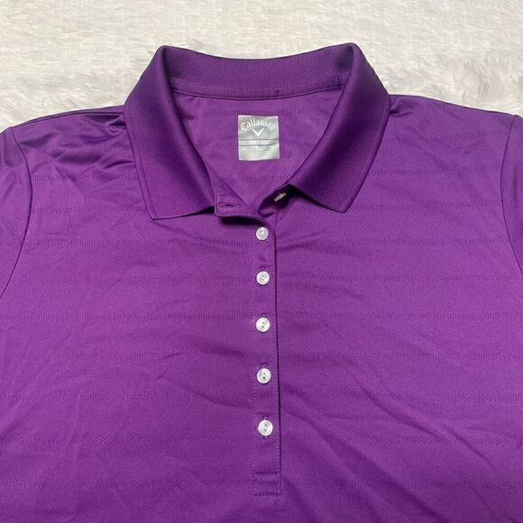 Callaway Golf Polo Shirt Purple Opti Dri Tech Size XL Cooling Wicking - Picture 3 of 8